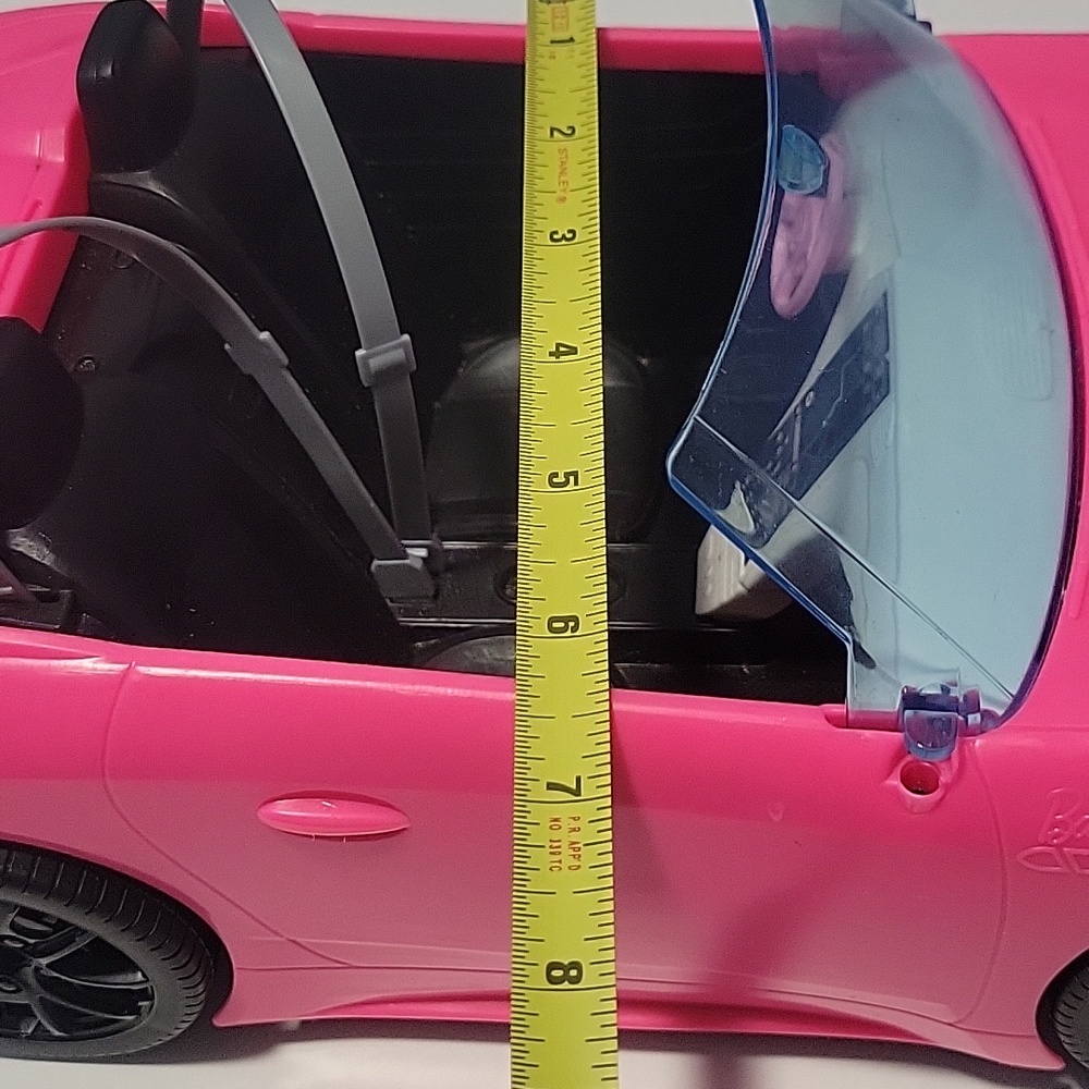 Barbie Bright Pink Convertible Toy Car - Stylish Play Vehicle - Picture 11 of 14